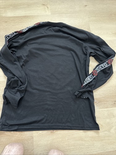 Fresh Laundry Tokyo Japan Men's Black Long Sleeve Shirt Size L - Picture 6 of 6