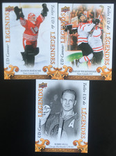 2023 Tim Hortons Legends Lot of 3 Canvas Legends Insert Cards. Hull Rheaume Wick