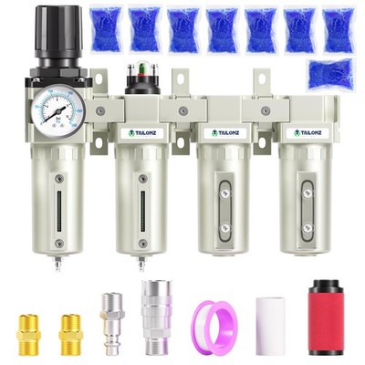Air Drying System 1/2 In NPT 4Stage 0-240PSI Manual Drain Industrial Grade Dryer