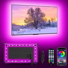 Daymeet TV LED Backlight 13.1Ft RGB Music Sync Lights Strip for 45-60 Inch TV