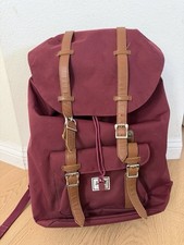 Mochila Herschel Little America roja vino funda para computadora portátil clásica bolsa de viaje grande