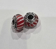 New Authentic PANDORA Bead Holiday Sweet Candy Murano Glass Charm 794252C01