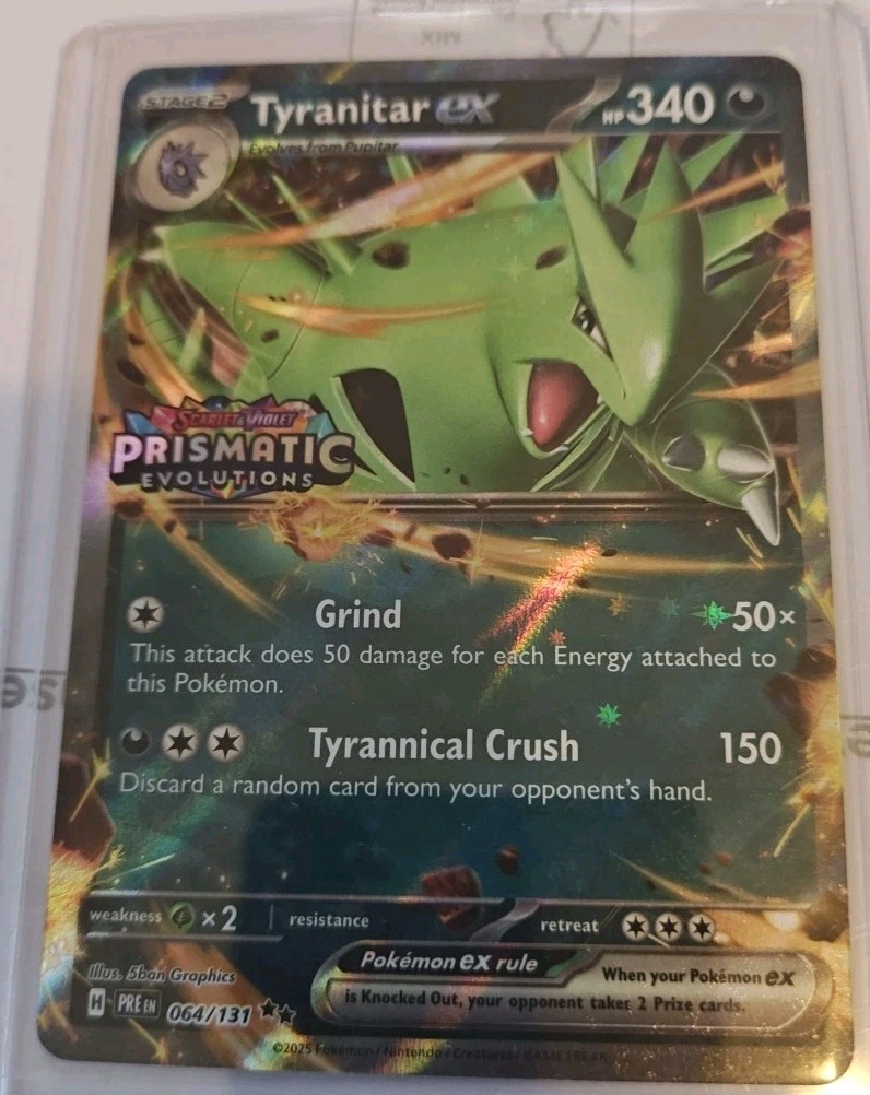 Tyranitar ex (Prismatic Evolutions Stamp) 064/131 Pokemon Card
