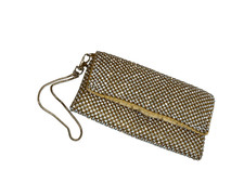 Cache Women's Bling Rhinestone Embellished Evening Clutch Bag Gold OS