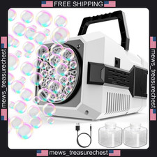 Bubble Machine for Kids USB  Battery Powered Indoor Outdoor White