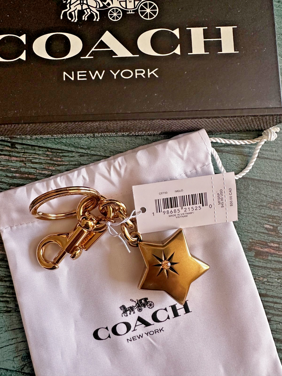 BN Coach CEF93 Mini Star Bag Charm | eBay
