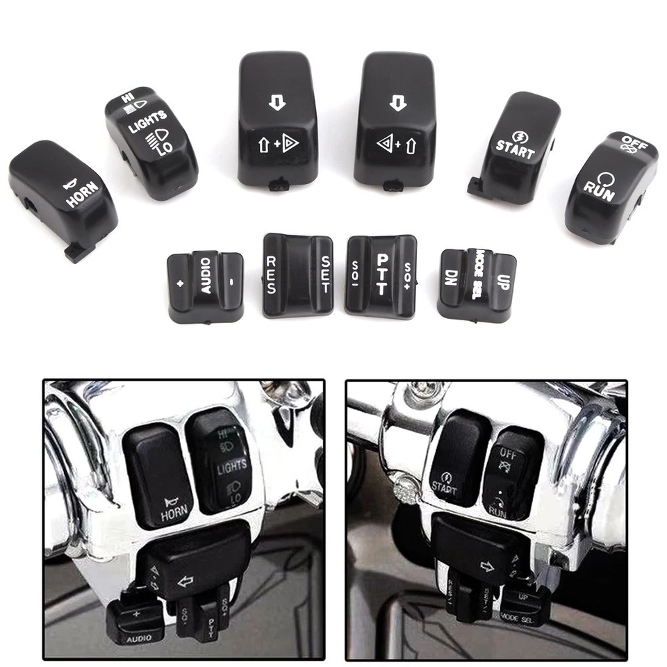 Cubierta de botón de tapa de interruptor de control manual para Harley Tri Glide Ultra Classic FLHTCUTG Foto 3 de 4