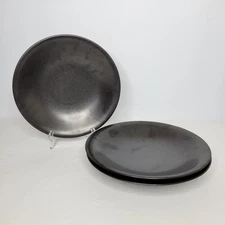 Set of 3 Lindt Stymeist Acorn Style 12" Brown Pottery Serving Bowls Trays