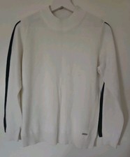 damen pullover weiß/schwarz 38 Rundhals 
