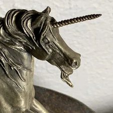 Vintage 1980 Hudson Pewter UNICORN #2053 Figurine - Made In U.S.A.