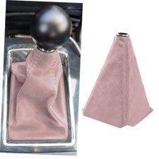 Car Shift Boot Cover, Stick Shift Cover, Suede Leather Manual/Automatic Pink