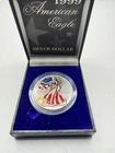 1999 American Eagle Silver Dollar Colorized With Box And COA .999 Fine Silver