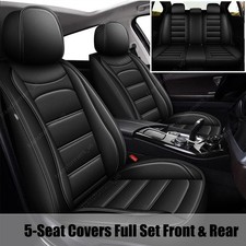 Full Set For Toyota Corolla 2000-2023 Car 5-seat Cover Leather Cushion Pad Black