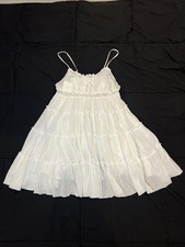 Altar'd State White Heather Mini Babydoll Dress Size Large