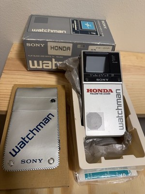 Honda Dealers Exclusive SONY Watchman TV 1983 Complete Box Manuals Case