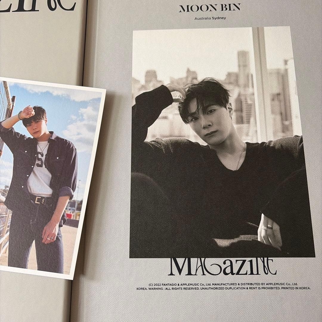 タレントカード MAGaziNE MOON BIN2022OFFICIALPHOTOBOOK ASTRO MOONBIN Version 2022 OFFICIAL PHOTO BOOK MAGAZINE Postcard