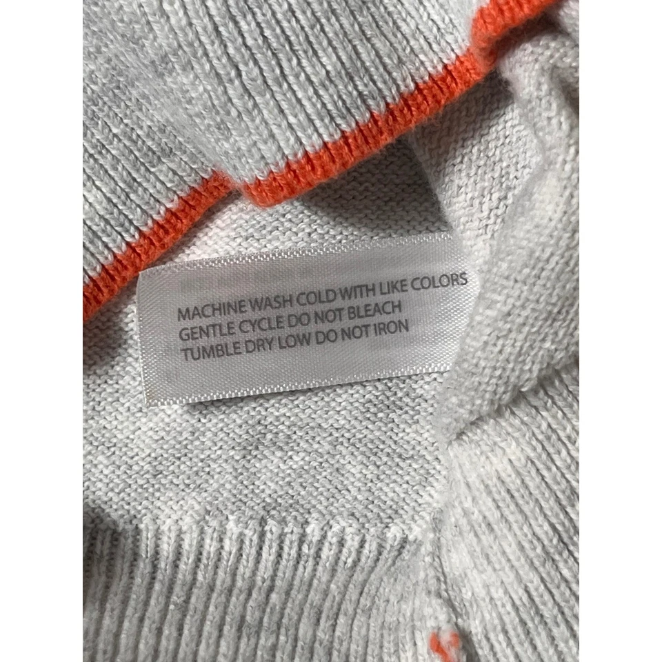 Cárdigan tejido de algodón gris Koala Kids 18M suéter borde naranja Toys R Us Foto 3 de 4