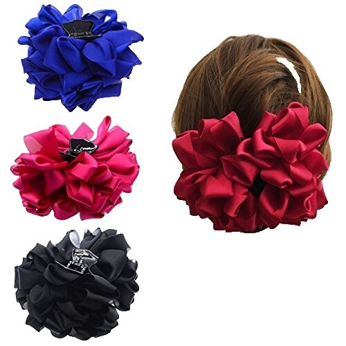 Faux Diamond and Silk Flower Wedding Hair Comb | eBay display picture 2