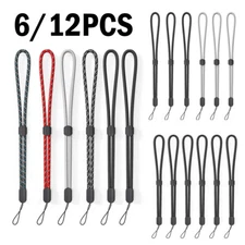 6/12PCS Braided Phone Lanyard Necklace Wrist Strap Adjust String Camera Straps