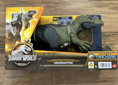Mattel Jurassic World Dino Trackers Orkoraptor Dinosaur With Sound Action Figure