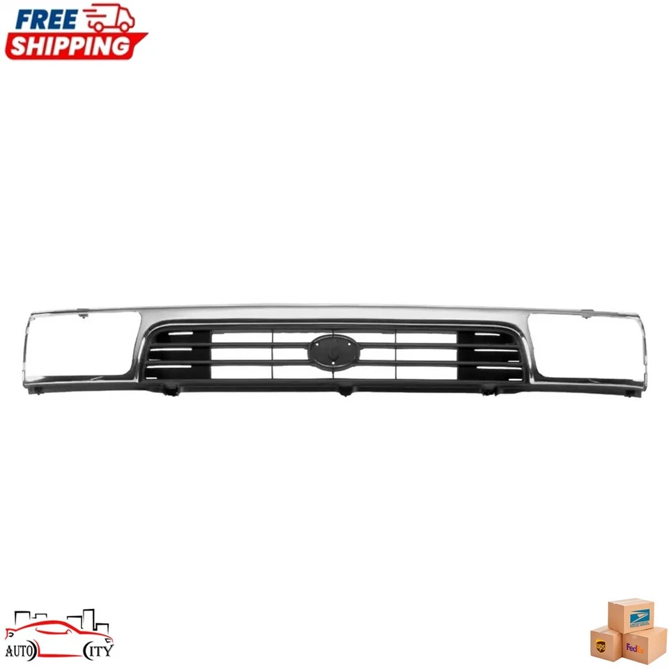 New Grill Grille Assembly Chrome And Black Plastic For 1992-1995 Toyota 4Runner - Изображение 2 из 3