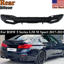 Rear Diffuser Fit For 17-2023 BMW G30 540i 550i W/ M Sport Bumper Gloss Black