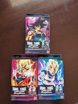 DRAGON BALL SUPER FUSION WORLD STARTER DECK SON GOKU VEGETA BARDOCK  x 1 SEALED