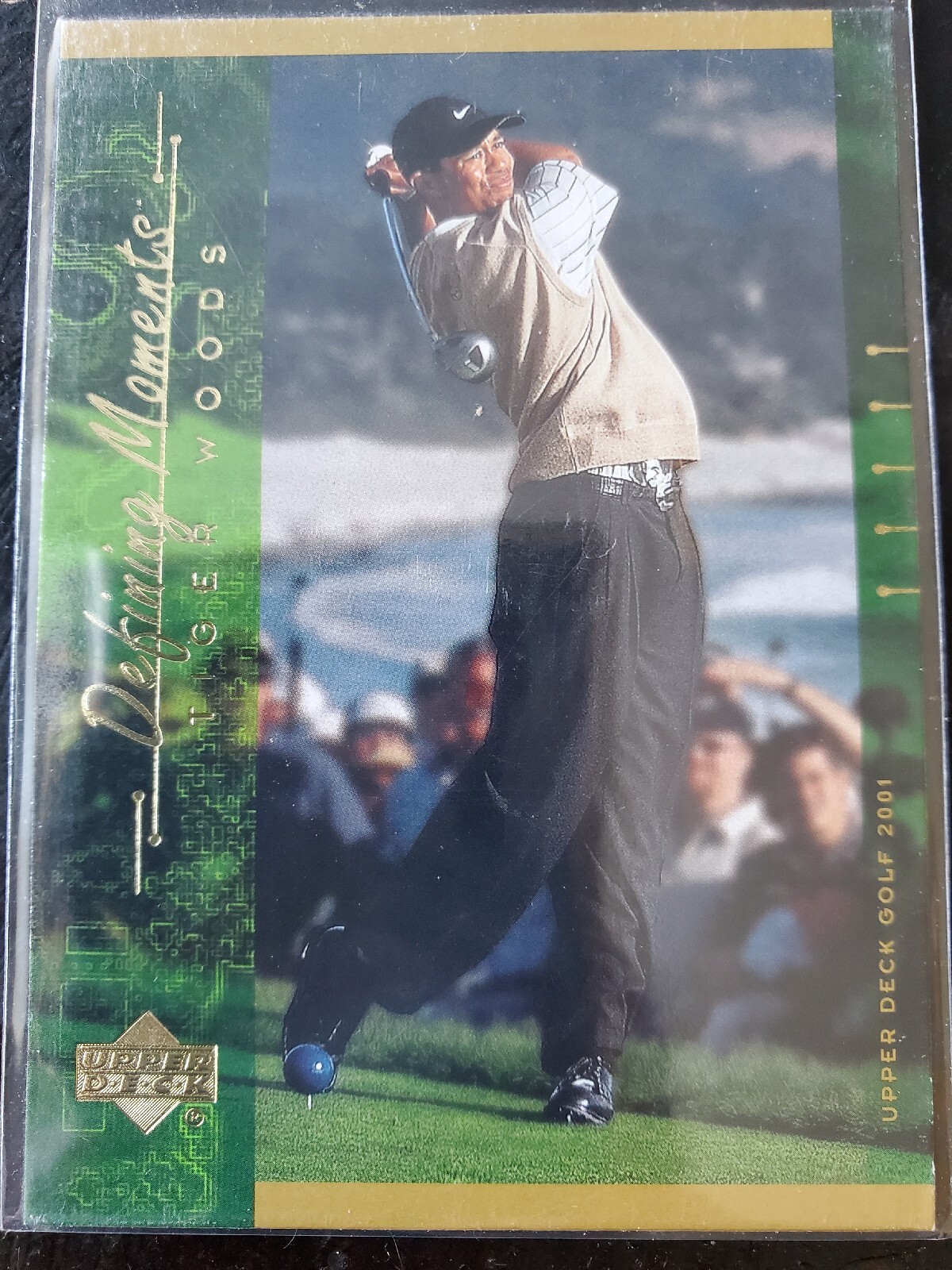 2001 Upper Deck Golf Defining Moments Tiger Woods #124 UD Golf Rookie Card RC