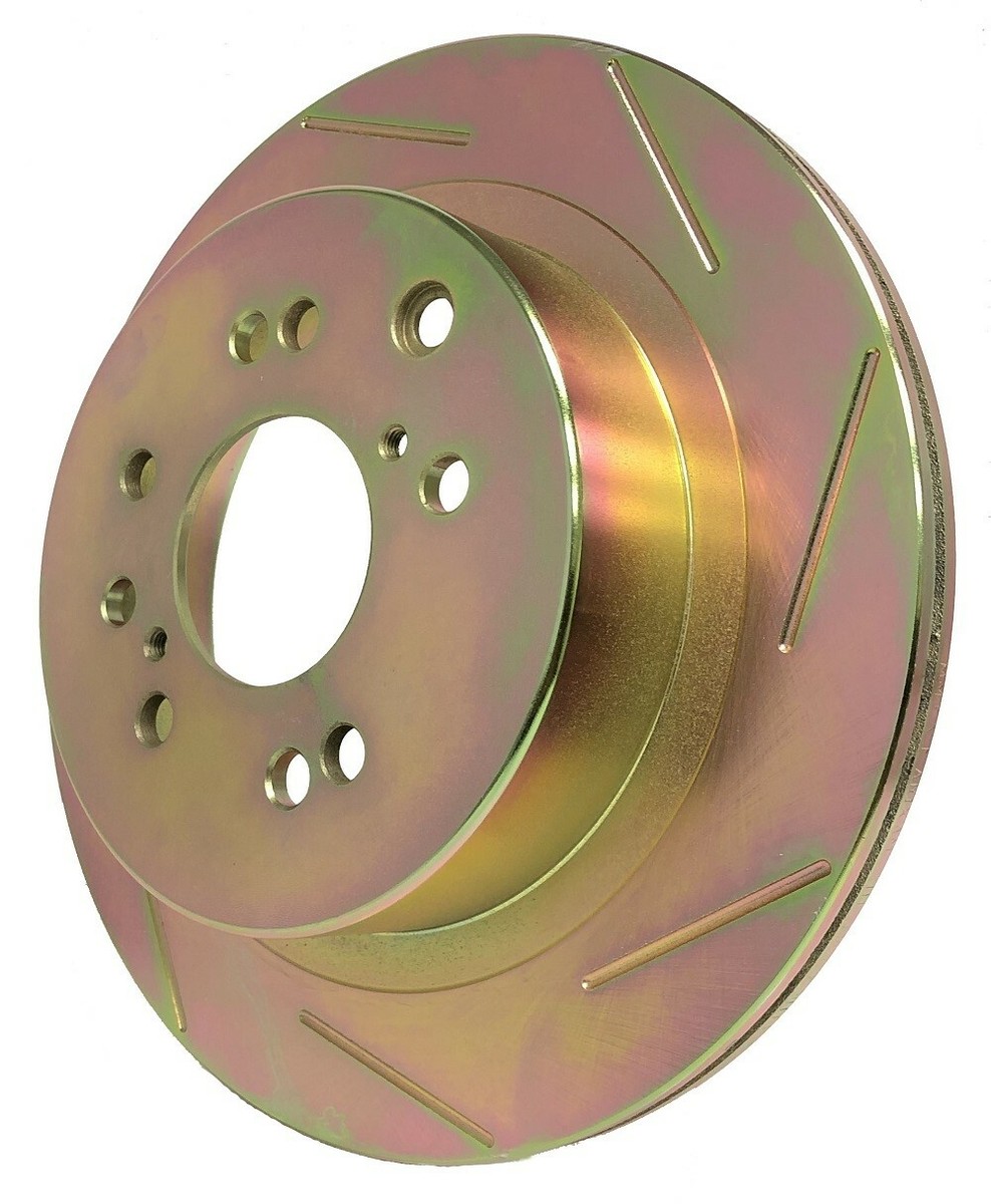 REAR BRAKENETIC Sport Slot Brake Rotors Z32 300ZX Conversion 4