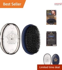 Travel-Friendly Curved Hair Brush with Protective Cover for Total Wave Control