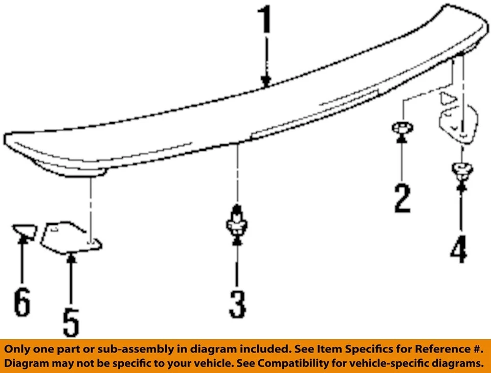 1997 2000 Lexus SC300 OEM Rear Spoiler With Hardware Needs Paint - Image 3 of 4
