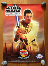 Star Wars Obi-Wan Kenobi Original UK Poster Episode 1 Phantom Menace Walkers '99