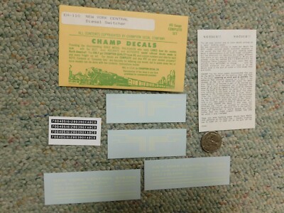 Champ  decals HO EH-110 New York Central diesel switcher  G82