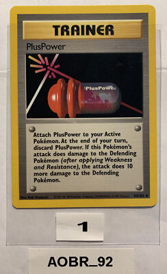 plus power pokemon card PLUSPOWER - 84/102 - Base Set - Pokemon Card