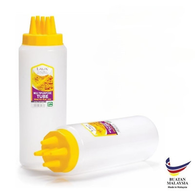 2x Five Tip Squeeze Bottle Roti Jala Net Lacy Crepes Mold BPA FREE 600ML 20oz