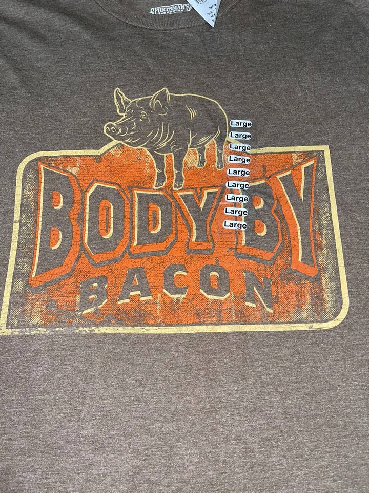 Camisa Body By Bacon Novedad Talla Grande 100% Algodón Hecha en México B17 Foto 2 de 3