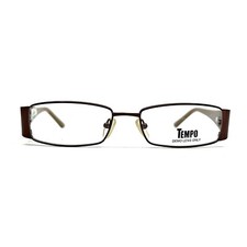 Tempo CTM 9002 BR Eyeglasses Frames Brown Rectangular Full Rim 53-17-135