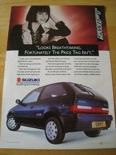 SUZUKI SWIFT CAR GS BREATHTAKING 1992 POSTER ADVERT APPROX A4 SIZE FILE1