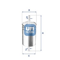 UFI Kraftstofffilter Passend FüR VW Polo Audi A2 Seat Ibiza III Skoda Fabia I