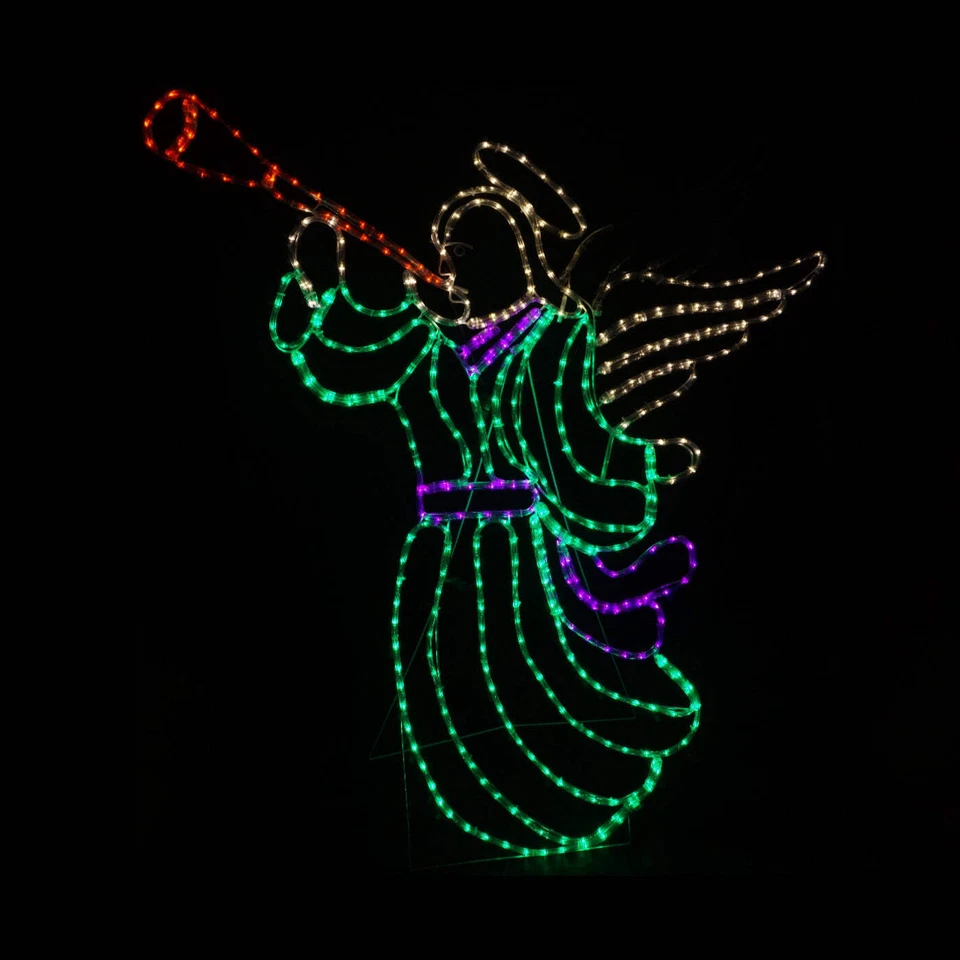 Christmas LED Motif Animated Angel 128x145cm Indoor Outdoor Display Sign - image 3 of 4