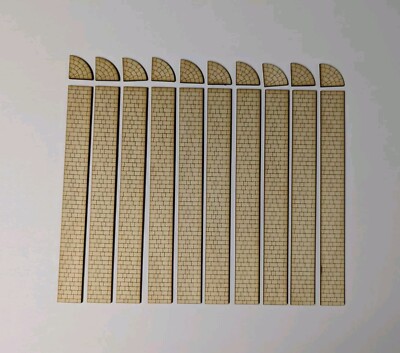 S Scale Laser Cut Sidewalk Cobblestone 1:64 Gauge- 400 Scale Feet Layout Scenery