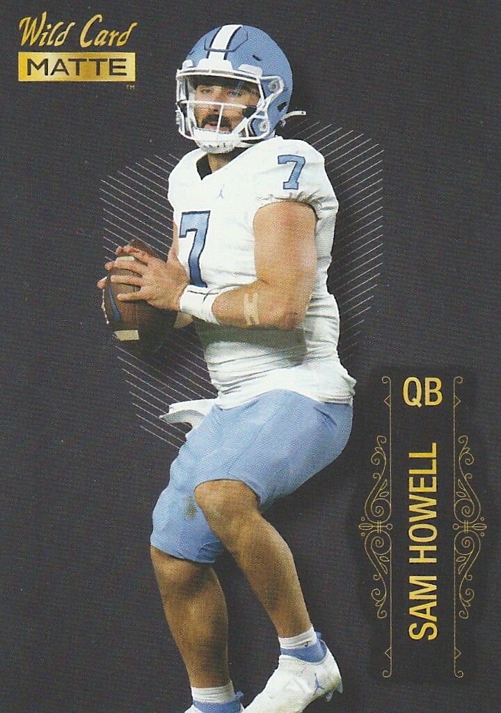 2022 Wild Card Matte Black Draft Pick Football - Pick Your Player