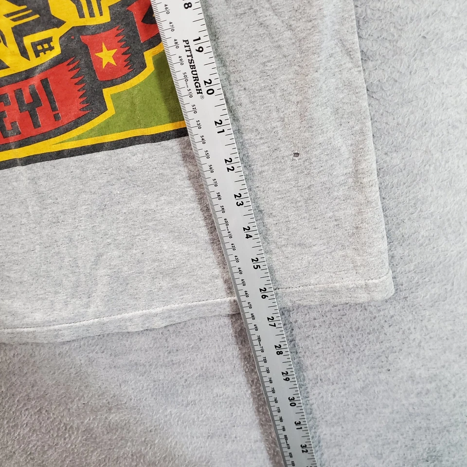 VINTAGE Obey Women Top M Gray Shirt Logo Power To The People Graphic Y2K READ - Image 4 of 4