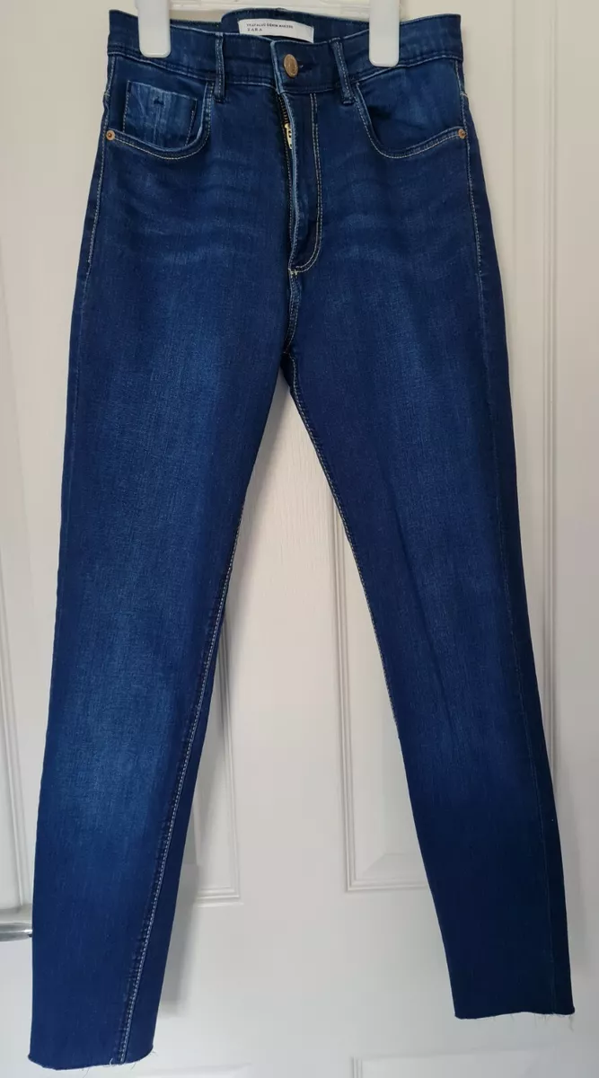 Zara Trafaluc Denim Makers Skinny Blue 98% Cot Jeans Size UK 8(EUR
