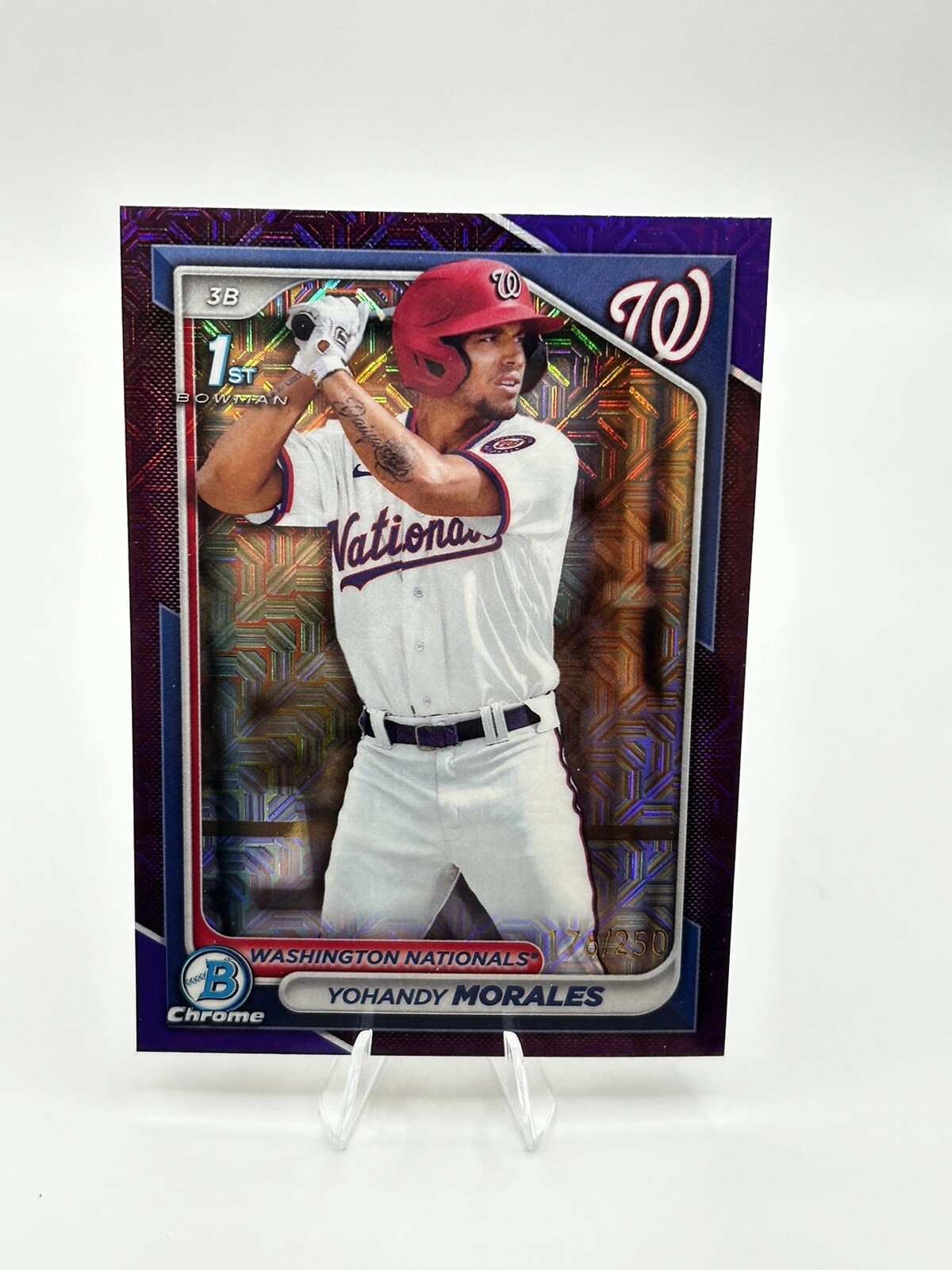 Yohandy Morales 2024 Bowman Mega Purple Mojo Refractor Nationals #BCP-52 /250