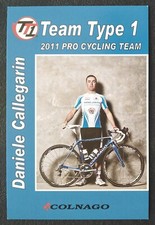 1192 Daniele Callegarin Radsport 2011 Pro Cycling Team Autogrammkarte