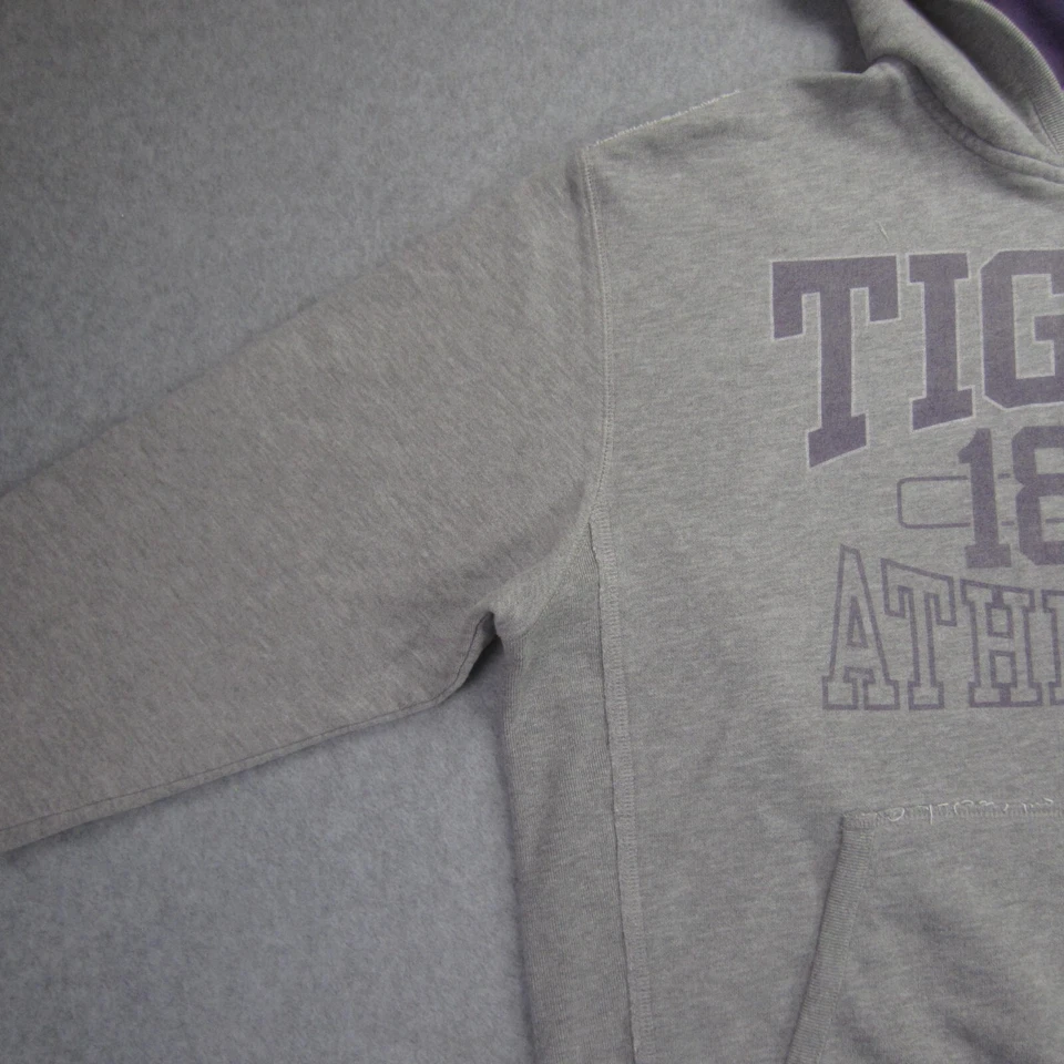 Chaqueta LSU Tigers Para Hombre Grande Gris Cremallera Completa Con Capucha Banner 47 Foto 3 de 4