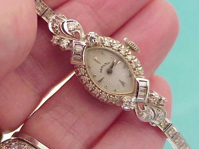 Hamilton 14k diamond watch sale