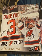 ken daneyko number retirement Night Signed 8x10 Devils Nj  Sga Promo Autographed