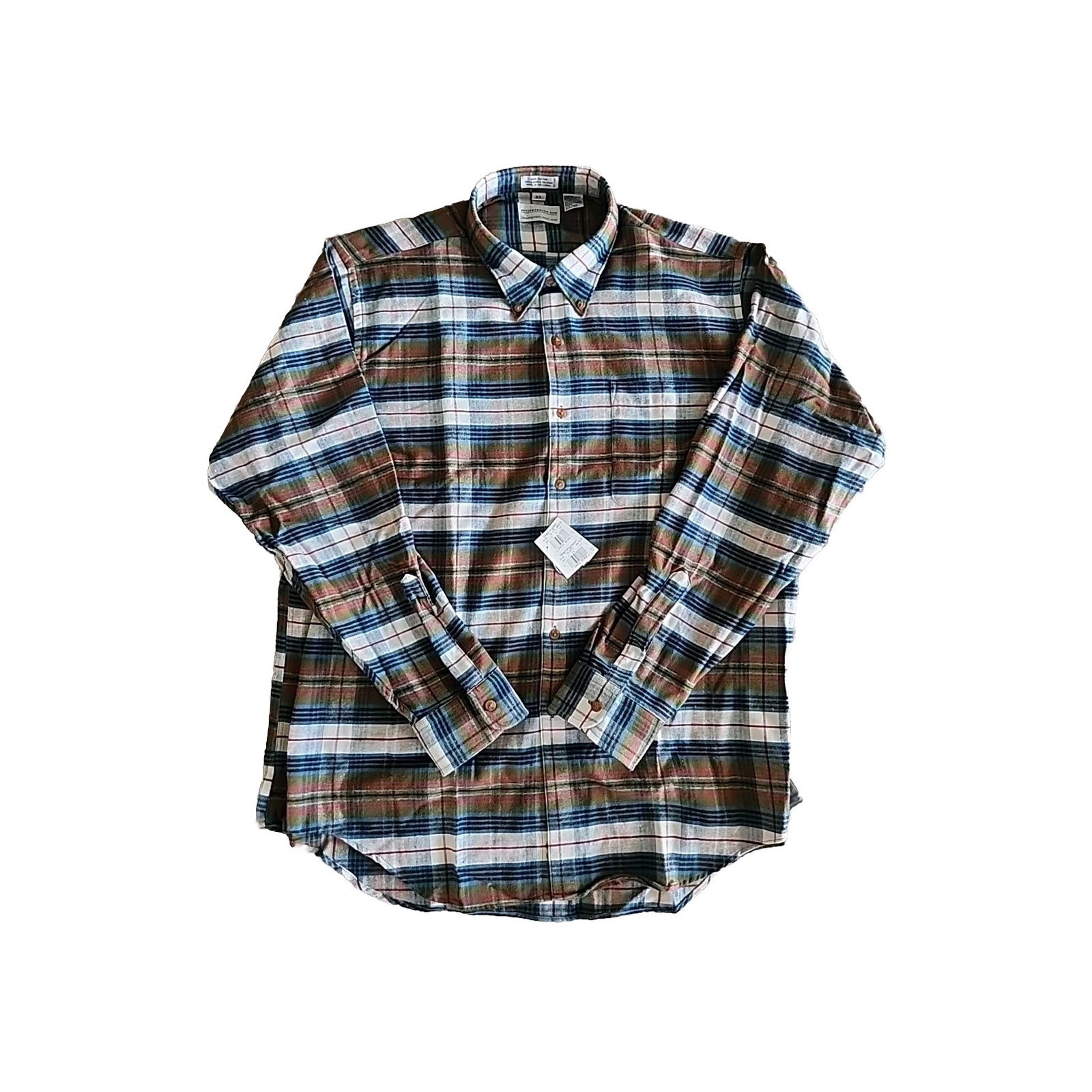 FILA CAMICIA UOMO PETERBOROUGH ROW MANICA LUNGA FLANELLA BOTTONI BLOOMINGDALES XL nuova con etichette